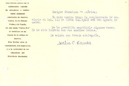[Carta] 1942 nov. 5, Quito, Ecuador [a] Gabriela Mistral, Petrópolis, Brasil