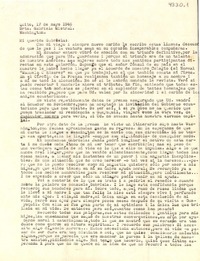 [Carta] 1946 mayo. 17, Quito, [Ecuador] [a] Gabriela Mistral, Washington, [EE.UU.]