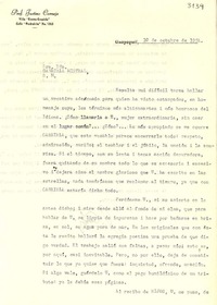 [Carta] 1954 oct. 10, Guayaquil, [Ecuador] [a] Gabriela Mistral
