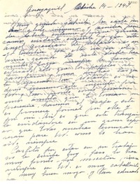 [Carta] 1947 oct. 14, Guayaquil [a] Gabriela Mistral