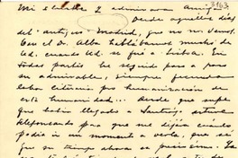 [Tarjeta] 1938 jun. 16, Santiago, [Chile] [a] Gabriela Mistral
