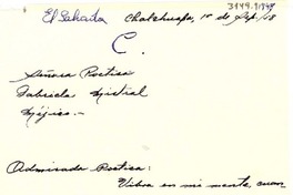 [Carta] 1948 sept. 16, Chalchuapa, [El Salvador] [a] Gabriela Mistral, México