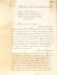 [Carta] 1947 abr. 10, Guatemala [a] Gabriela Mistral, Los Angeles, California, [EE.UU.]