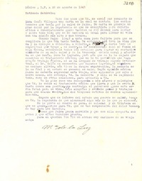 [Carta] 1943 ago. 28, México D.F [a] Gabriela Mistral