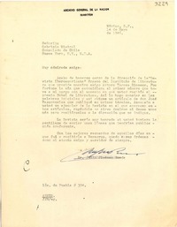 [Carta] 1946 mayo. 14, México [a] Gabriela Mistral