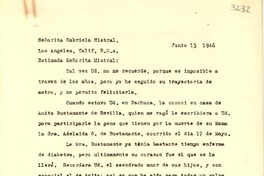 [Carta] 1946 jun. 13, México [a] Gabriela Mistral