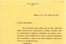 [Carta] 1946 jul. 9, México [a] Gabriela Mistral