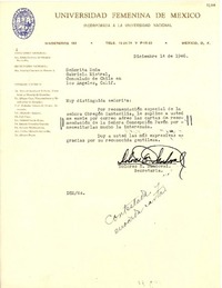 [Carta] 1946 dic. 14, México D.F [a] Gabriela Mistral, Los Ángeles, California