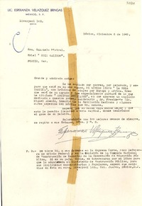 [Carta] 1948 dic. 6, México [a] Gabriela Mistral