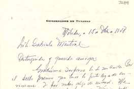 [Carta] 1948 dic. 15, Mérida [a] Gabriela Mistral