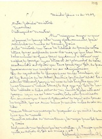 [Carta] 1949 feb. 10, Mérida [a] Gabriela Mistral, Veracruz
