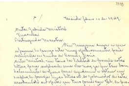 [Carta] 1949 feb. 10, Mérida [a] Gabriela Mistral, Veracruz