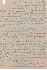 [Carta] 1949 feb. 14, México [a] Gabriela Mistral