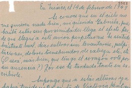 [Carta] 1949 feb. 14, México [a] Gabriela Mistral