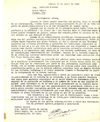 [Carta] 1949 abr. 17, México [a] Gabriela Mistral, Hotel México, Jalapa, Ver., [México]