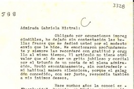 [Carta] 1949 mar. 7, México [a] Gabriela Mistral