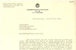 [Carta] 1949 jun. 16, Veracruz, Ver., [México] [a] Gabriela Mistral, Hotel México, Jalapa, Enríquez, Ver., [México]