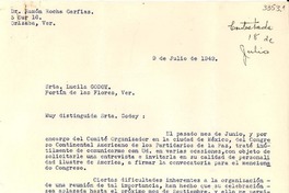 [Carta] 1949 jul. 9, Orizaba, Ver., [México] [a] Lucila Godoy, Fortín de las Flores, Ver., [México]