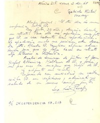 [Carta] 1949 dic. 2, México, D. F. [a] Gabriela Mistral, Veracruz, [México]