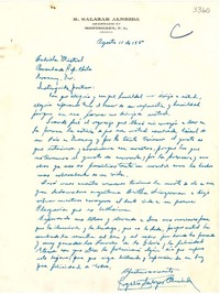 [Carta] 1950 ago. 11, Monterrey, México [a] Gabriela Mistral, México