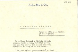[Carta] 1949 ago. 10, Michoacán, [México] [a] Gabriela Mistral