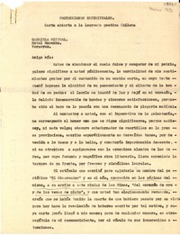 [Carta] 1950 feb., [México], D. F. [a] Gabriela Mistral, Hotel Mocambo, Veracruz, [México]