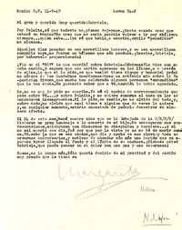 [Carta] 1949 sept. 14, México D.F [a] Gabriela Mistral