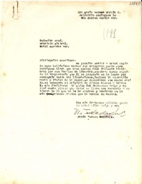 [Carta] 1949, Veracruz [a] Gabriela Mistral, Veracruz