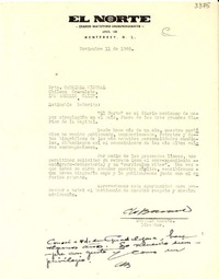 [Carta] 1949 nov. 11, Monterrey [a] Gabriela Mistral, Los Ángeles, California