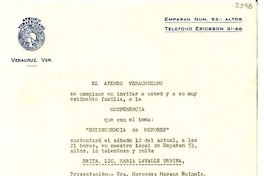 [Carta] 1950 ago., Veracruz [a] Gabriela Mistral