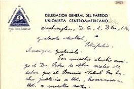 [Carta] 1945 dic. 2, Washington D.C., [Estados Unidos] [a] Gabriela Mistral, Petrópolis, [Brasil]