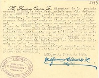 [Tarjeta] 1938 jul. 12, Ambo, Perú [a] Gabriela Mistral