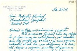 [Carta] 1956 nov. 23, Panamá [a] Gabriela Mistral, Nueva York