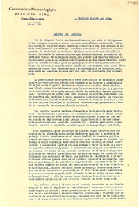 [Carta] 1938 jul. 25, Arequipa, Perú [a] Gabriela Mistral, Lima, [Perú]
