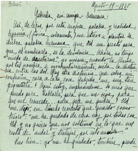 [Carta] 1938 ago. 19, Lima [a] Gabriela Mistral