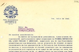 [Carta] 1942 jul., Ica, [Perú] [a] Gabriela Mistral, Petrópolis, Brasil