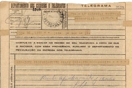 [Telegrama] 1945 nov. 17, Lima, [Perú] [a] Gabriela Mistral, Petrópolis, [Brasil]