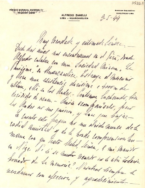 [Carta] 1944 mayo. 3, Miraflores, Lima [a] Gabriela Mistral