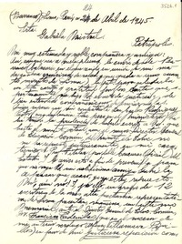 [Carta] 1945 abr. 24, Lima, Perú [a] Gabriela Mistral