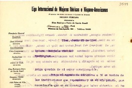 [Carta] 1946 jun. 25, Lima [a] Gabriela Mistral, Washington