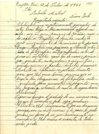 [Carta] 1946 jul. 12, Trujillo, Perú [a] Gabriela Mistral, Nueva York