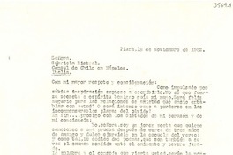 [Carta] 1952 nov. 18, Piura, [Perú] [a] Gabriela Mistral, Nápoles, Italia