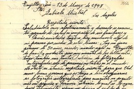 [Carta] 1948 mar. 13, Trujillo, Perú [a] Gabriela Mistral, Los Ángeles