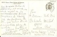 [Tarjeta postal] 1954 dic., Lima, Perú [a] Gabriela Mistral