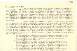 [Carta] 1955 ene. 12, Miraflores, Lima, [Perú] [a] Gabriela Mistral