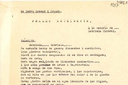 [Carta] 1957, Arequipa, Perú [a] Doris Dana