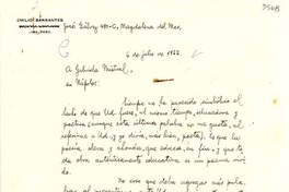 [Carta] 1952 jul. 6, Lima, Perú [a] Gabriela Mistral, Nápoles