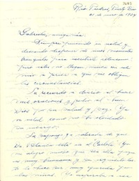 [Carta] 1934 ene. 31, Río Piedras, Puerto Rico [a] Gabriela Mistral