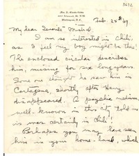 [Carta] 1939 feb. 25, Washington D.C., [EE.UU.] [a] Gabriela Mistral