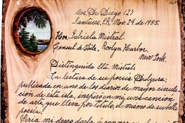 [Carta] 1955 nov. 24, Santurce, P. R. [a] Gabriela Mistral